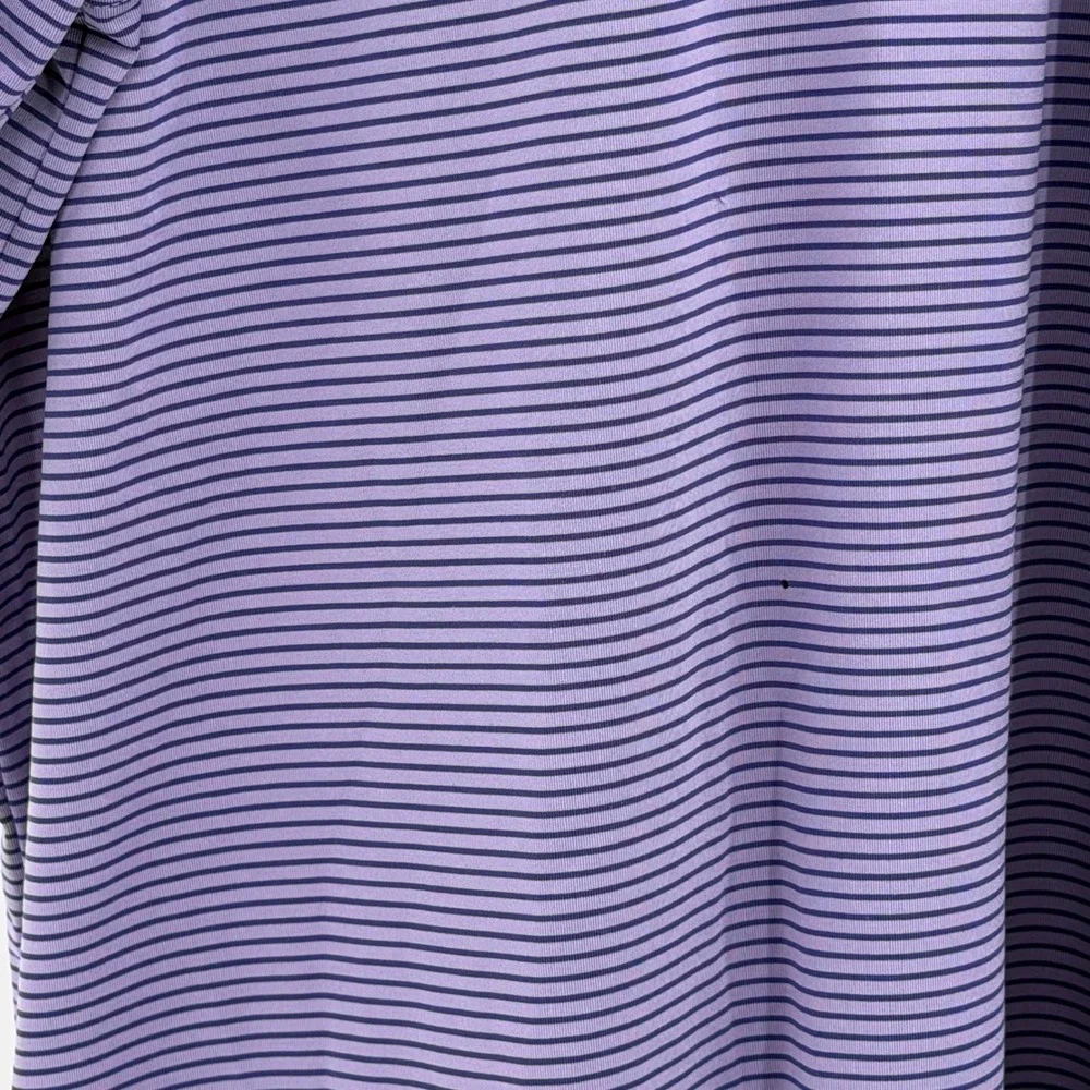 Greyson Polo Shirt Mens XL Purple Striped Short Sleeve Golf Athletic